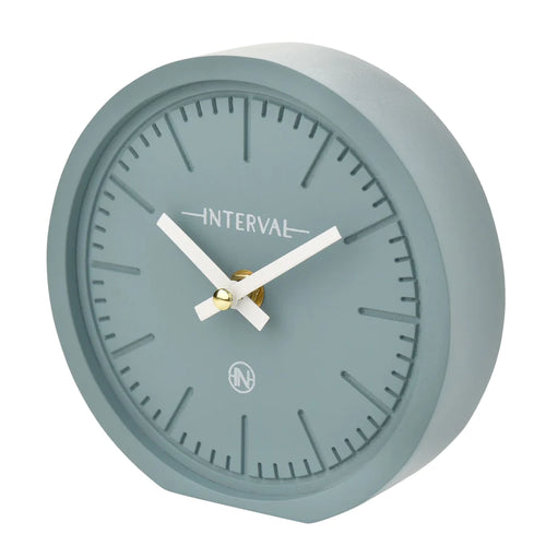 Cloc Desg Minimalaidd - Glas | Minimalist Desk Clock - Teal