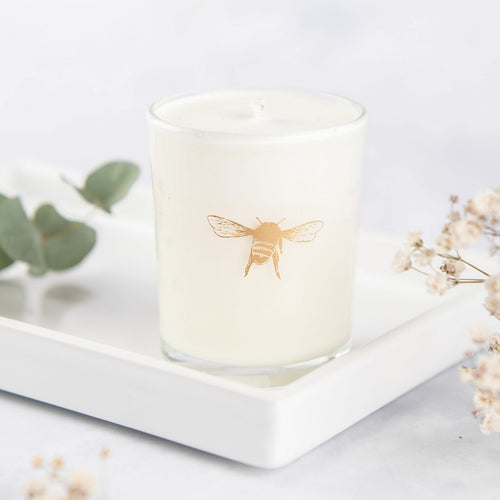 Cannwyll Blodau'r Brenin a Rhosod | Bee Loved Peony Rose Small Scented Candle