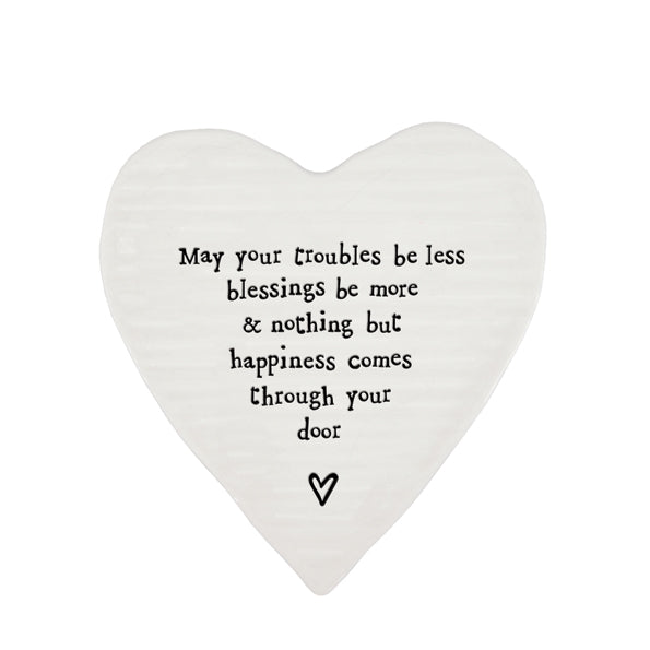 Mat Diod Porslen | Porcelain Coaster - May Your Troubles Be Less