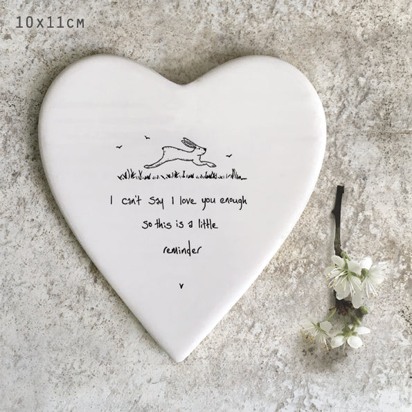 Mat Diod Porslen | Porcelain Coaster - I can't say I love you enough