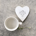 Mat Diod Porslen | Porcelain Coaster - I can't say I love you enough