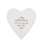 Mat Diod Porslen | Porcelain Coaster - I can't say I love you enough