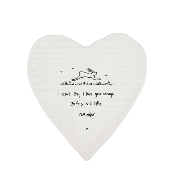 Mat Diod Porslen | Porcelain Coaster - I can't say I love you enough