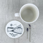 Mat Diod Porslen | Porcelain Coaster - Bless this home with happiness and love