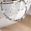 Breichled Gleiniau Arian a Phiws Cymysg | Mauve Silver Mix Bead Bracelet