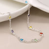 Cadwen Crisialau Lliwgar | Multicoloured Cezel Crystals Necklace