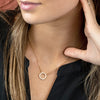Cadwen Crisialau Cylch Lliw Aur | Gold Plated Crystal Inset Circle Necklace