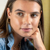 Clustdlysau Cylch - Lliw Aur | Hoop Earrings - Faux Gold