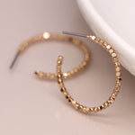 Clustdlysau Cylch - Lliw Aur | Hoop Earrings - Faux Gold