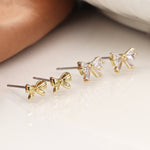 Set o Ddau Clustdlysau | Double Earring Set - Bows