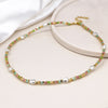 Cadwen Perlog - Lliw aur a phastel  | Necklace with Pearls - Gold Coloured and Pastel