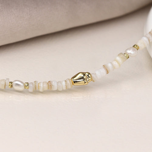 Breichled Un Llinyn Hadau Perlog  | Seed Pearl Single Strand Bracelet