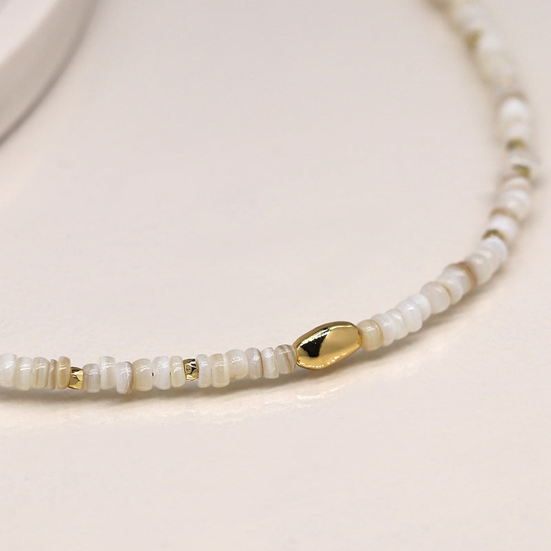 Cadwen Un Llinyn Hadau Perlog  | Seed Pearl Single Strand Necklace