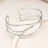 Breichled Llinyn Driphlyg | Triple Strand Bangle - Silver Plated