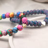 Set Breichled Ddwbl - Amryliw | Matt Bead Double Bracelet Set - Multi Mix