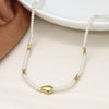 Cadwen Perlau | Ivory Seed Pearl and Gold Bead Necklace