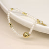 Breichled Perlau | Ivory Seed Pearl and Gold Bead Bracelet
