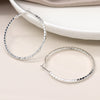 Clustdlysau Cylch - Lliw Arian | Hoop Earrings - Silver Plated