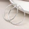 Clustdlysau Cylch - Lliw Arian | Hoop Earrings - Silver Plated