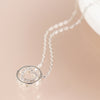 Cadwen Calon Mewn Cylch | Silver Heart in Circle Necklace