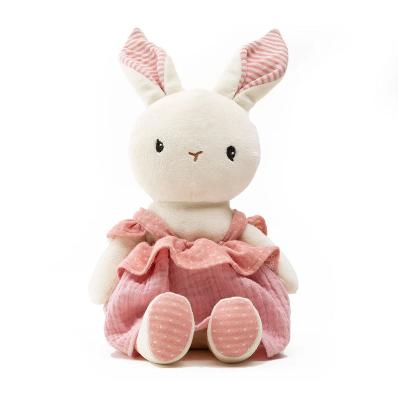 Cwningen Wen Cotwm Organig | Organic Cotton White Rabbit - Large, Pink