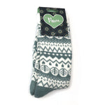 Sanau Nordig Clyd - Glas | Fairisle Cosy Slipper Socks - Duck Egg