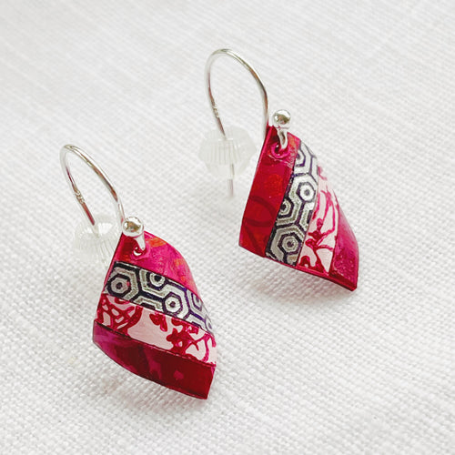 Clustdlysau Hances Boced | Handkerchief Earrings by Circle & Dash - Summer
