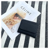 Pwrs Lledr | Leather Coin & Cards Purse - Black