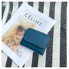 Pwrs Lledr | Leather Coin & Cards Purse - Blue