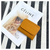 Pwrs Lledr | Leather Coin & Cards Purse - Mustard