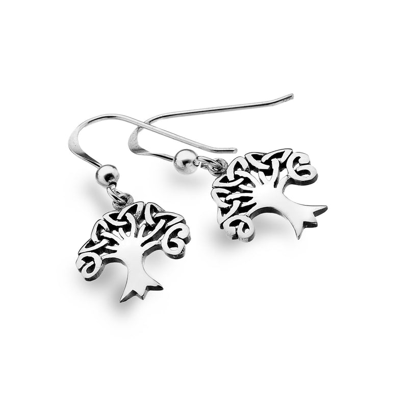 Clustdlysau Coeden Fywyd Arian | Silver Tree of Life Earrings