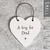 Addurn Pren | Heart Wooden Decoration - Hug for Dad