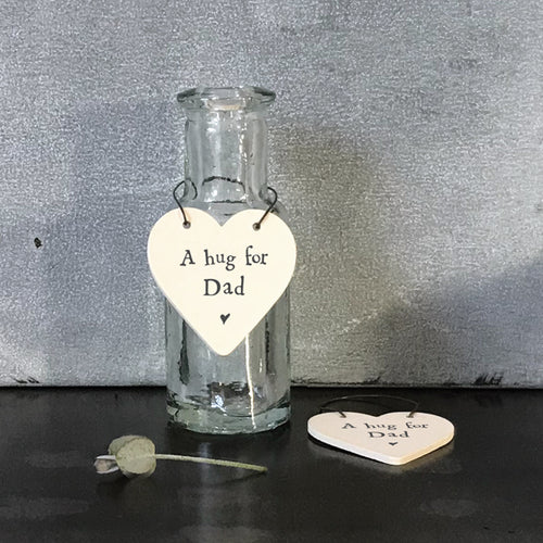 Addurn Pren | Heart Wooden Decoration - Hug for Dad