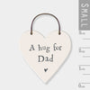 Addurn Pren | Heart Wooden Decoration - Hug for Dad