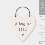 Addurn Pren | Heart Wooden Decoration - Hug for Dad