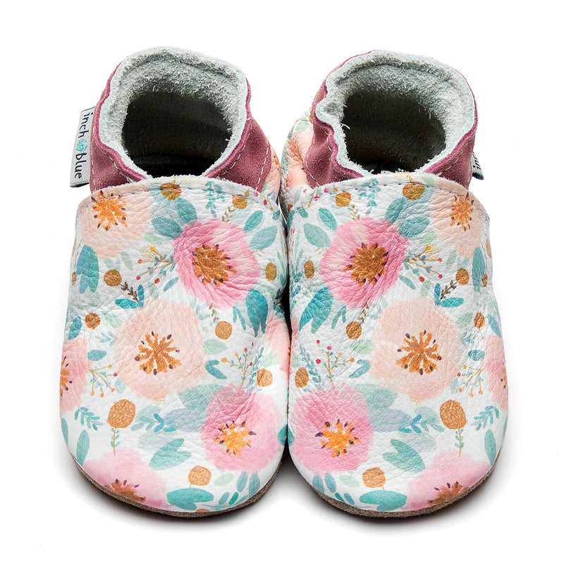 Esgidiau Inch Rhosod | Wild Roses Inch Blue Shoes