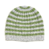 Cap Streips | Mint Green and Grey Striped Beanie Hat