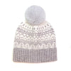 Cap Patrwm Ynys Deg - Llwyd | Fairisle Hat - Grey