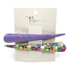 Purple and multi floral mix clip duo