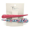 Pink and blue mix floral mix clip duo