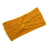 Mustard recycled herringbone knot twist headband