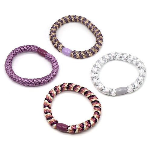 Purple mix 4 pack hairbands