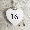 Calon Borslen | East of India Small Porcelain Hanging Heart – 16