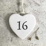 Calon Borslen | East of India Small Porcelain Hanging Heart – 16