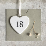 Calon Borslen | East of India Small Porcelain Hanging Heart – 18