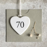 Calon Borslen | East of India Small Porcelain Hanging Heart – 70