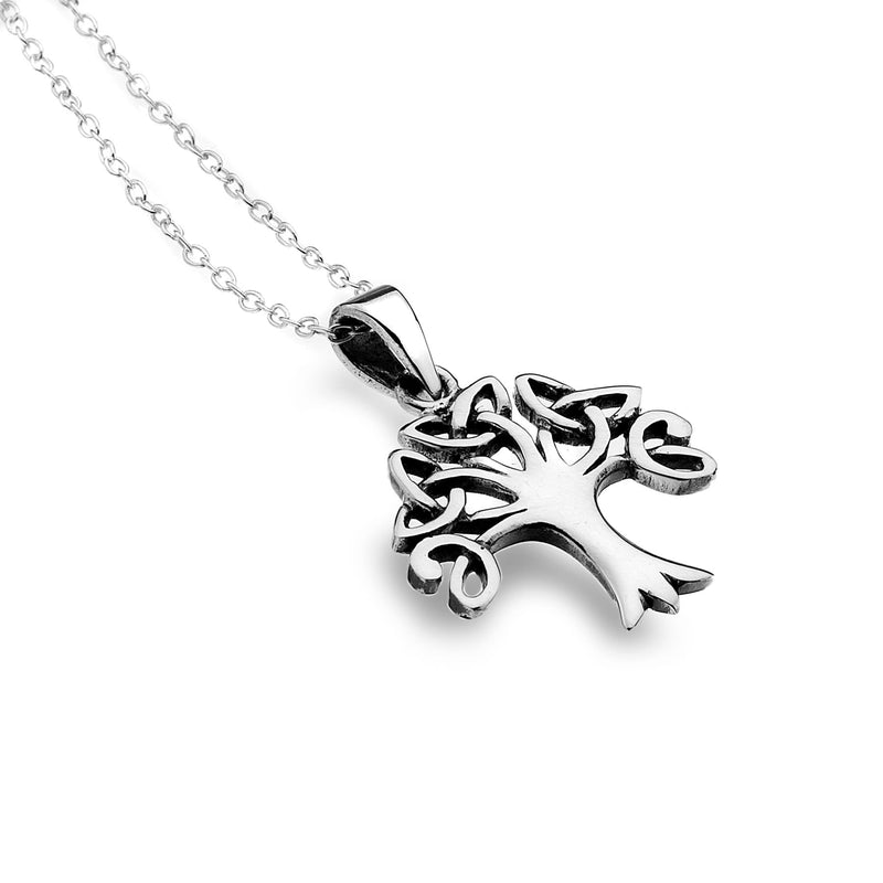 Cadwyn Coeden Fywyd Arian | Silver Tree of Life Necklace