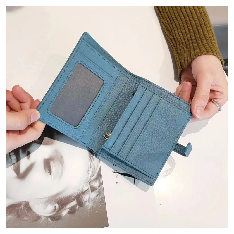 Pwrs Lledr | Leather Tab Closure Purse - Green