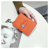 Pwrs Lledr | Leather Tab Closure Purse - Orange