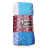 Sgarff Siec Fflwfflyd | Fluffy Check Scarf - Blue & Yellow